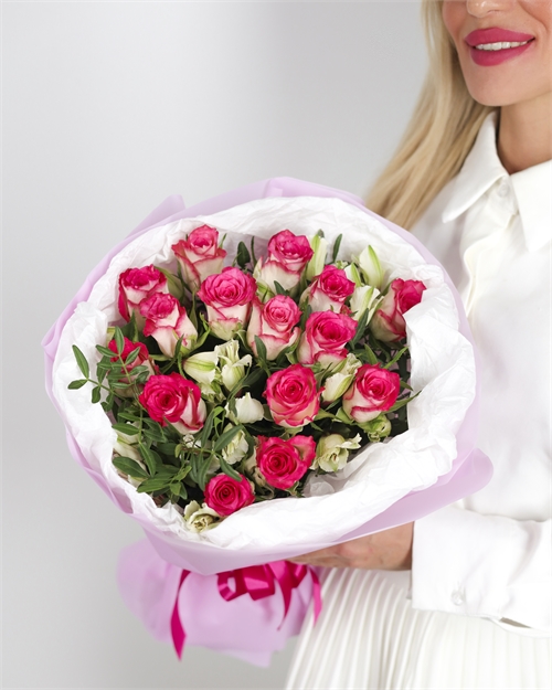 Сборный букет "Прекрасное начало" (Цвет на выбор) 2927 - фото 13416