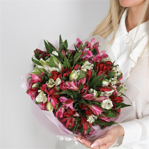 Монобукет из 21 альстромерии 2136 - фото 13842