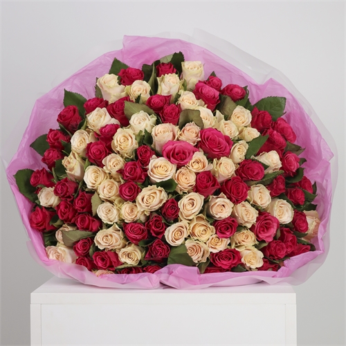 Букет из 101 розы Кения 50 см 4029 - фото 14553