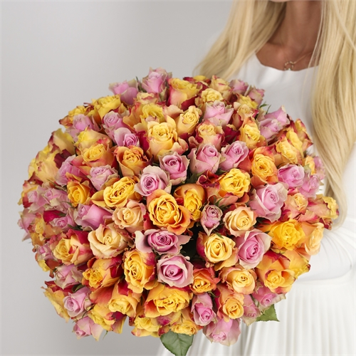 Букет из 101 розы Кения 40 см 4054 - фото 14933