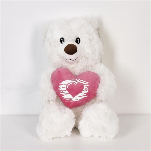 Мягкая игрушка Белый мишка с сердцем 5540