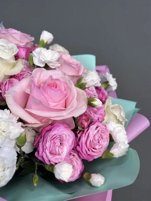 Сборный букет с розами "Вкус праздника" - фото 5323