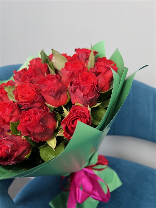Роза красная  40 см (Кения) - фото 6058