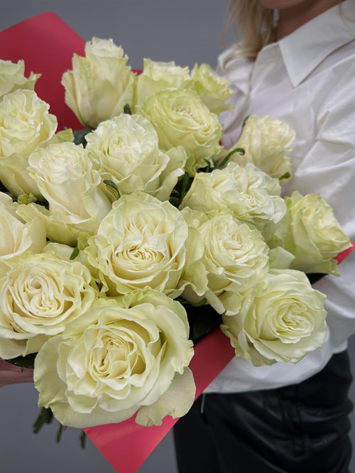 Букет из 15 белых роз 60 см Эквадор (Мондиаль) - фото 6480