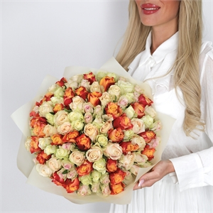 Букет из 101 розы Кения 40 см 5445