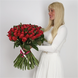 Букет из 101 розы Кения 50 см 3931