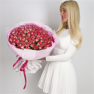 Букет из 101 розы Кения 50 см 3938