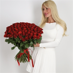 Букет из 101 розы Кения  50 см 3913