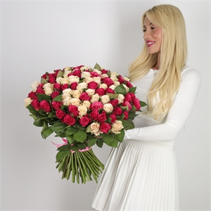 Букет из 101 розы Кения  50 см 4030