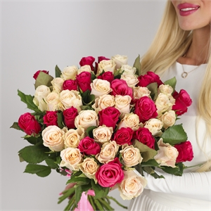 Букет из 51 розы Кения 50 см 4031