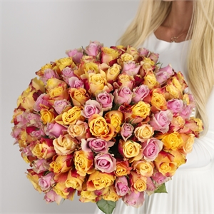 Букет из 101 розы Кения 40 см 4054