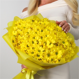 Букет из 15 хризантем 2104