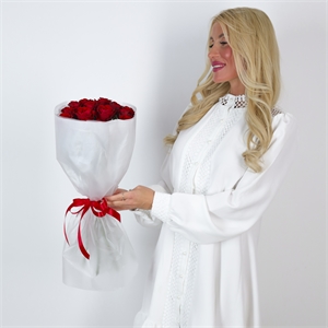 Букет из 15 роз Кения Рэд Рибон 50 см 4009