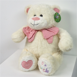 Мягкая игрушка Мишка с розовым бантом 5524