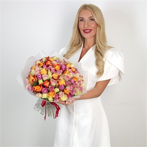 Букет из 101 розы Кения 40 см 5445