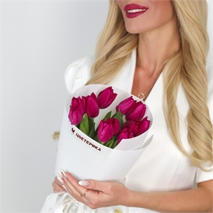 Букет из 11 розовых тюльпанов (Пинк Ардуа) 5596