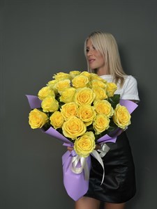 Роза желтая 60см Россия  (Иллиос)