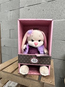 Мягкая игрушка Jack Lin зайка в фиолетовой шубке 25 см