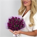Букет из 35 фиолетовых тюльпанов  (Лэптоп) 2525