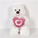 Мягкая игрушка Белый мишка с сердцем 5540