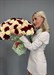 Букет из 51 розы Россия (цвет микс) 60 см в оформлении - фото 7428